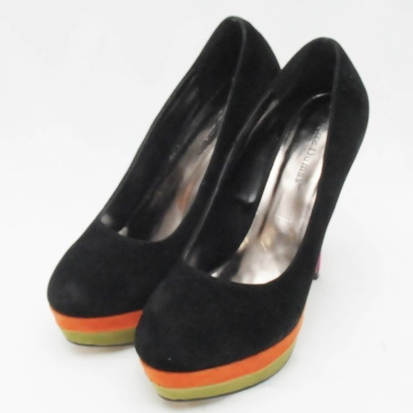 PIERRE Dumas Suede Platform Pump Heel Stiletto Size 8.5 - Picture 2 of 8